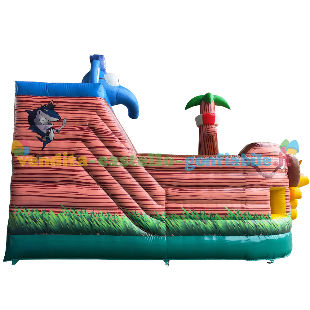 Castello Gonfiabile Animali sulla nave dei pirati - immagine 5