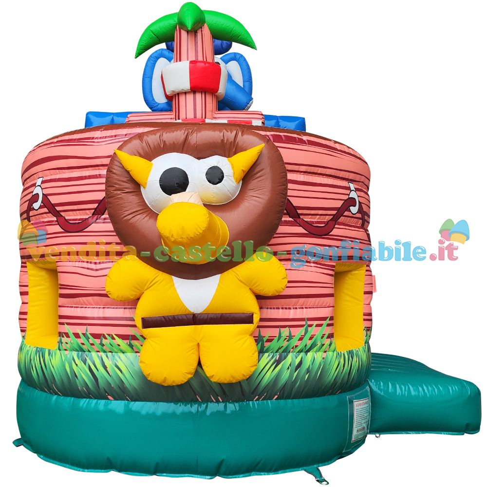 Castello Gonfiabile Animali sulla nave dei pirati - immagine 10