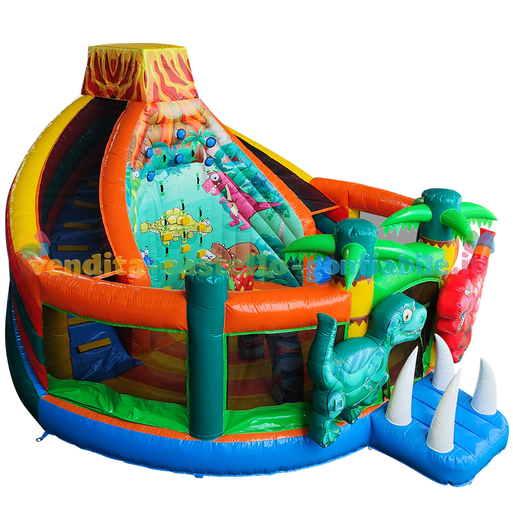 Castello Gonfiabile con Scivolo Multiplay Vulcano