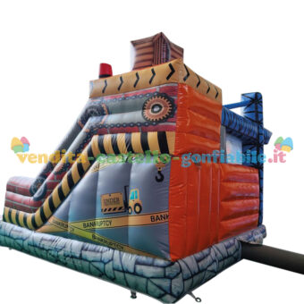 Castello Gonfiabile con Scivolo Sito di Costruzione - immagine 14