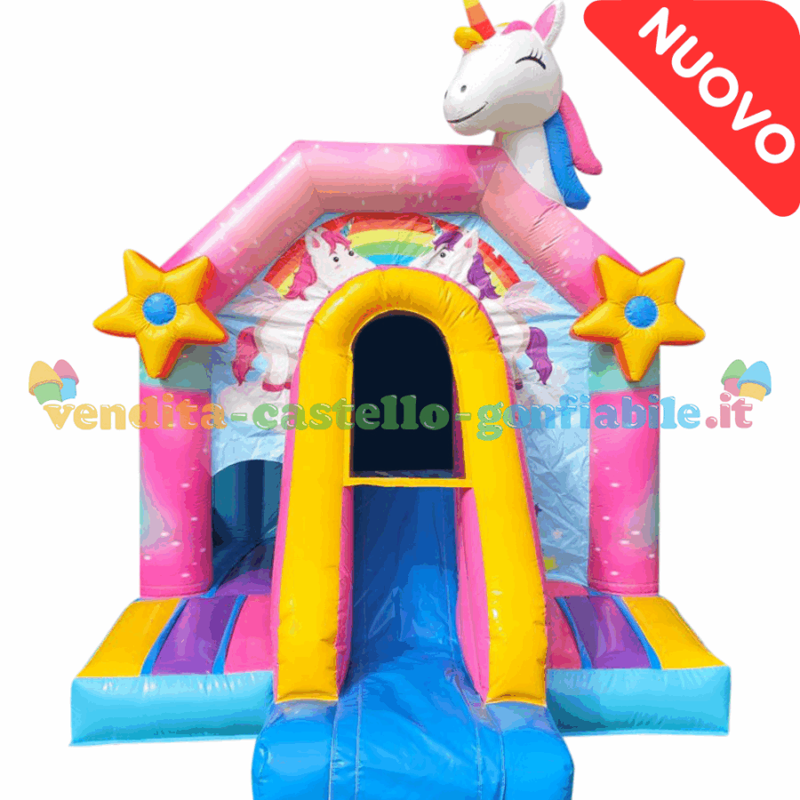 Castello Gonfiabile Paradiso dell’Unicorno con Scivolo